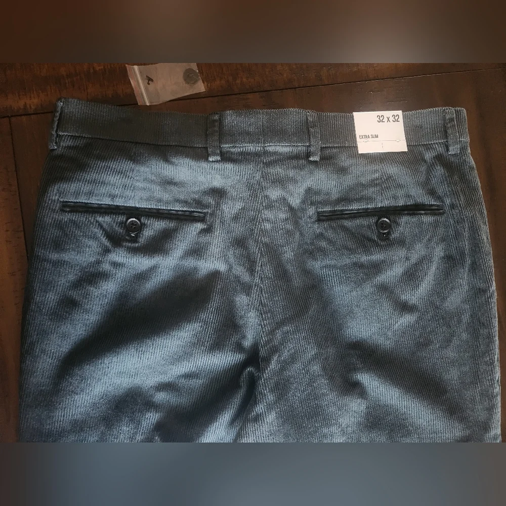 NWT Express Teal Corduroy Dress Pants for Men 32X32